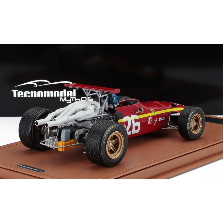 TECNOMODEL FERRARI F1 312 SCUDERIA FERRARI N 26 WINNER FRENCH GP (with pilot figure) 1968 JACKY ICKX - RED 1/18
