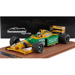 TECNOMODEL BENETTON F1  B192 FORD N 19 WINNER BELGIUM SPA GP (with pilot figure) 1992 MICHAEL SCHUMACHER - YELLOW GREEN 1/18