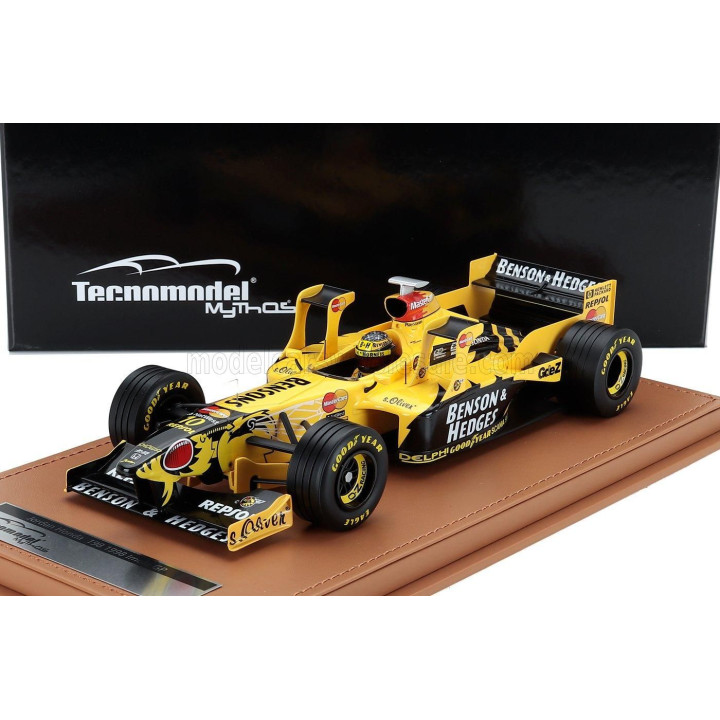 TECNOMODEL JORDAN F1  198 HONDA MF-301 HC N 10 WITH TOWER WINGS IMOLA GP (with pilot figure) 1998 RALPH SCHUMACHER - YELLOW BLAC