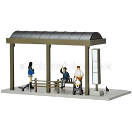 TOMICA ACCESSORIES DIORAMA FERMATA AUTOBUS - BUS STOP WITH FIGURES - VARIOUS 1/64
