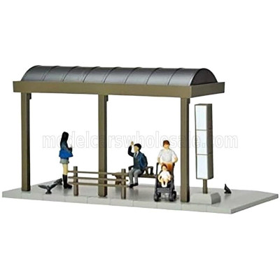 TOMICA ACCESSORIES DIORAMA FERMATA AUTOBUS - BUS STOP WITH FIGURES - VARIOUS 1/64
