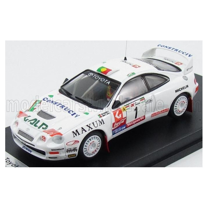 TROFEU TOYOTA CELICA ST205 N 1 WINNER RALLY OF PORTUGAL 1996 R.MADEIRA - N.R.SILVA - WHITE 1/43