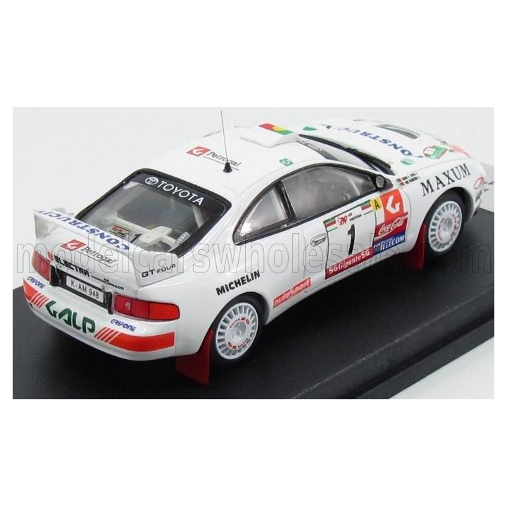 TROFEU TOYOTA CELICA ST205 N 1 WINNER RALLY OF PORTUGAL 1996 R.MADEIRA - N.R.SILVA - WHITE 1/43