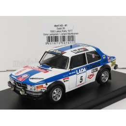 TROFEU SAAB 99 N 5 RALLY 1000 LAKES 1977 S.LAMPINEN - J.MARKKANEN - WHITE BLUE 1/43