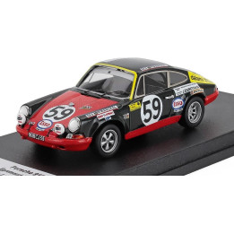 TROFEU PORSCHE 911S COUPE TEAM JEAN EGRETEAUD (night version) N 59 24h LE MANS 1970 JEAN EGRETEAUD - JEAN MESANGE - BLACK RED 1/