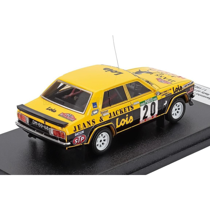 TROFEU DATSUN 160J (night version) N 20 RALLY PORTUGAL 1983 SANTINHO MENDES - RUI CUNHA - YELLOW 1/43