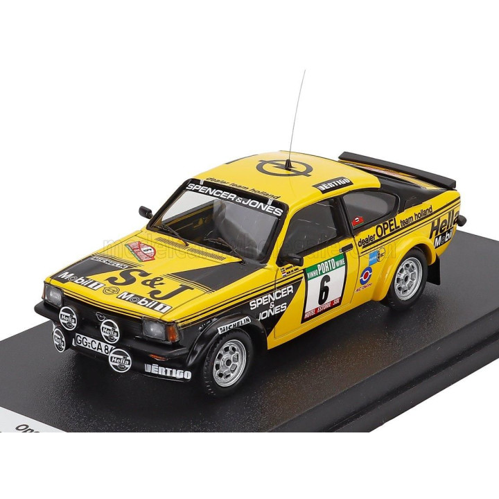 TROFEU OPEL KADETT GTE (night version) N 6 RALLY PORTUGAL 1979 ANDERS KULLANG - BOB DE JONG - YELLOW BLACK 1/43