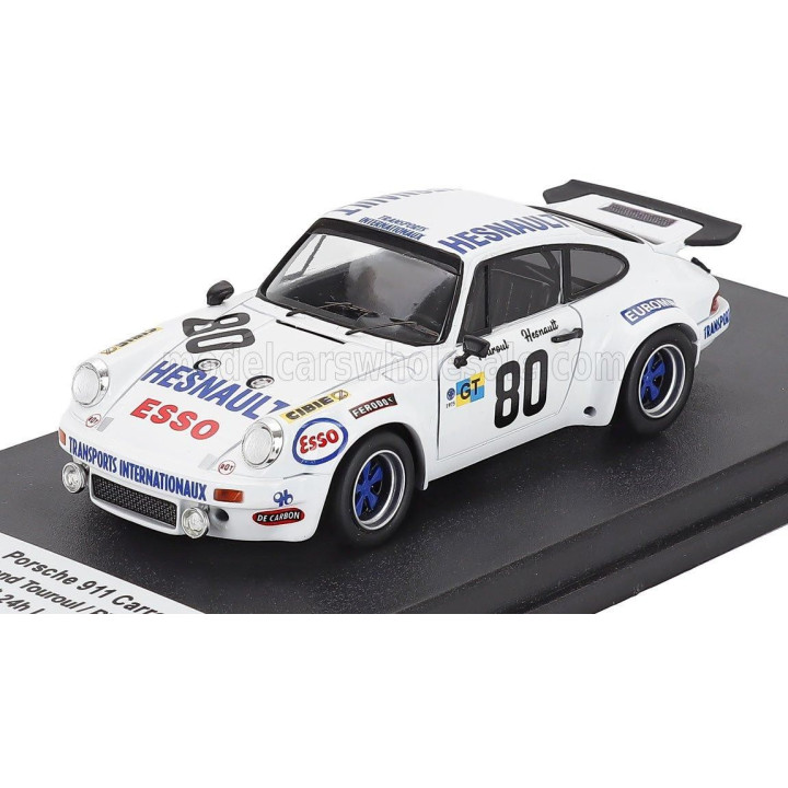 TROFEU PORSCHE 911 CARRERA RS TEAM X RACING N 80 24h LE MANS 1975 RAYMOND TOUROUL - PHILIPPE HESNAULT - WHITE 1/43