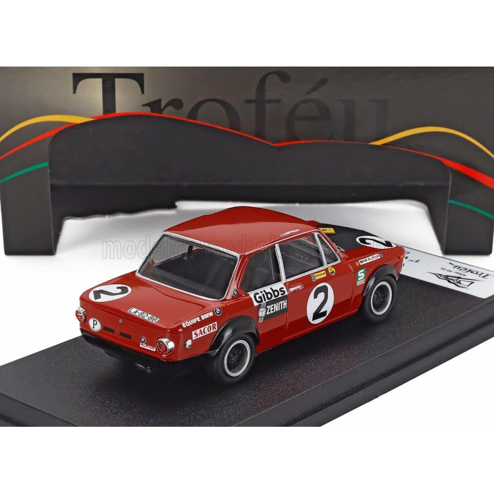 TROFEU BMW 2002 Ti N 2 WINNER RALLY VILA REAL 1969 JOSE LAMPREIA - RED BLACK 1/43