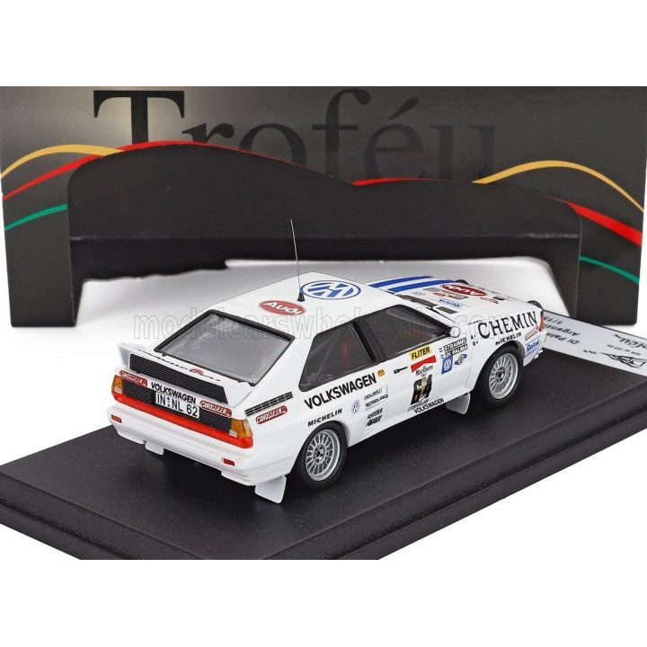 TROFEU AUDI QUATTRO (night version) N 64 RALLY ARGENTINA 1983 LUIS RUBEN DI PALMA - NESTOR STRAIMEL - WHITE 1/43