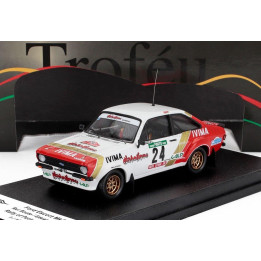 TROFEU FORD ENGLAND ESCORT MKII N 24 RALLY PORTUGAL 1983 RUI SOUTO - EDUARDO CID - WHITE RED 1/43