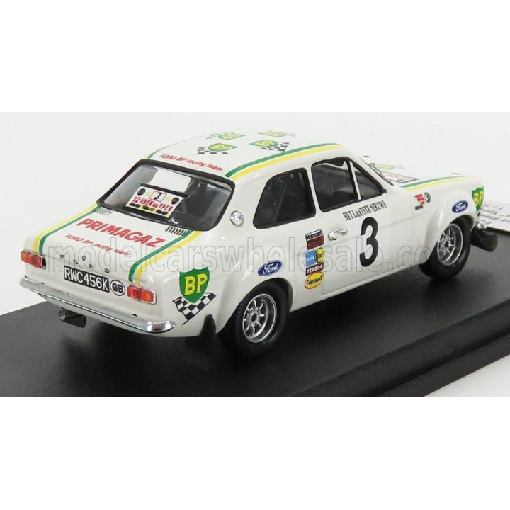 TROFEU FORD ENGLAND ESCORT MKI N 3 WINNER RALLY YPRES 1972 G.STAEPELAERE - A.AERTS - WHITE 1/43