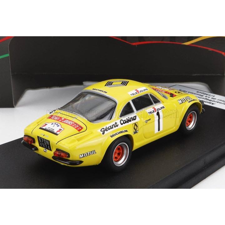 TROFEU RENAULT ALPINE A110 N 1 RALLY TOUR DE LA REUNION 1979 B.BEGUIN - P.OZOUX - YELLOW 1/43