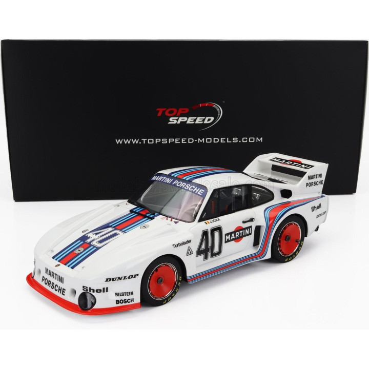 TRUESCALE PORSCHE 935/77 2.0L 935 BABY TEAM MARTINI RACING N 40 WINNER DIV. II DRM HOCKENHEIM 1977 J.ICKX - WHITE 1/18