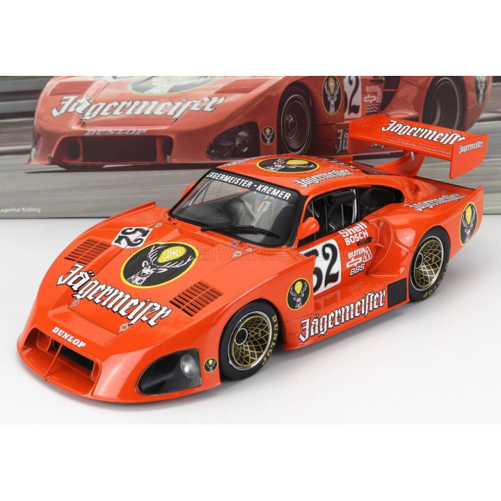 WERK83 PORSCHE 935 K4 TURBO TEAM KREMER JAGERMEISTER N 52 2nd ZOLDER DRM 1981 B.WOLLEK - ORANGE 1/18