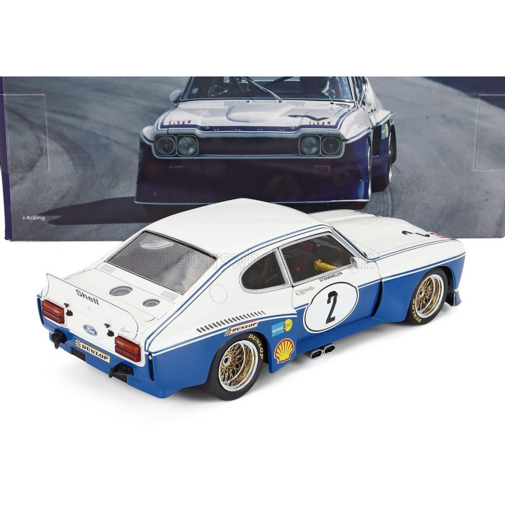 WERK83 FORD ENGLAND CAPRI RS 3100 N 2 WINNER DRM NURBURGRING 1974 ROLF STOMMELEN - BLUE WHITE 1/18