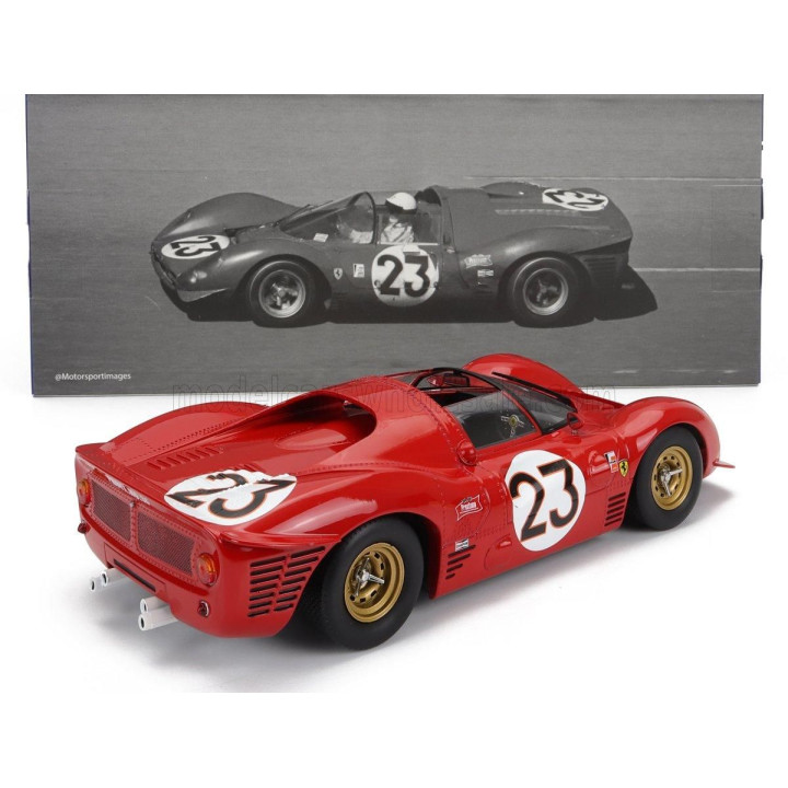 WERK83 FERRARI 330 P3 4.0L V12 SPIDER TEAM FERRARI SPA SEFAC N 23 WINNER 24h DAYTONA 1967 LORENZO BANDINI - CHRIS AMON - RED 1/1
