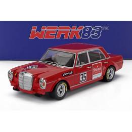 WERK83 MERCEDES BENZ 300 SEL 6.8 AMG N 35 SUDWESTPOKAL HOCKENHEIM 1971 HELMUT KELLENERS - RED 1/18