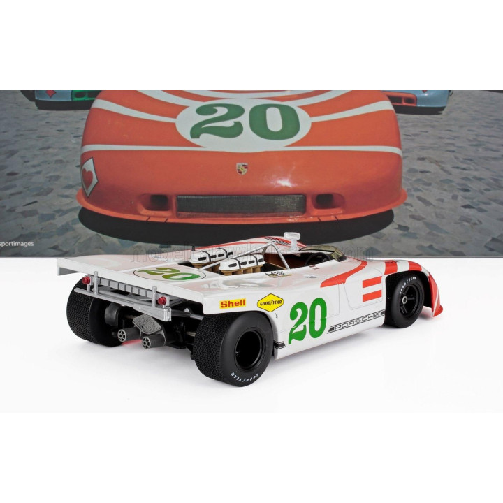 WERK83 PORSCHE 908/03 3.0L N 20 TARGA FLORIO 1970 VIC ELFORD - HANS HERRMANN - WHITE RED 1/18