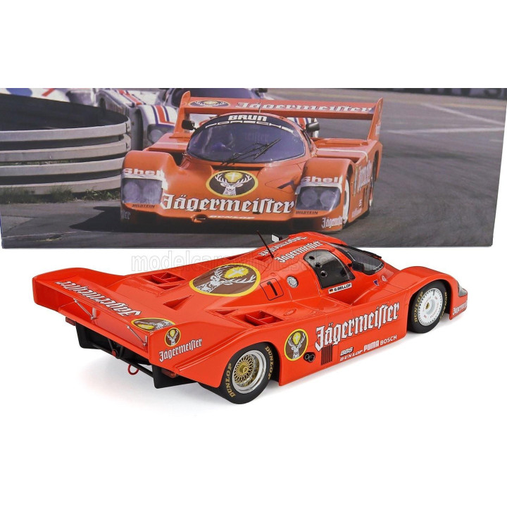 WERK83 PORSCHE 956B JAGERMEISTER TEAM BRUN MOTORSPORT N 1 3rd 200 MILES NORISRING 1984 STEFAN BELLOF - ORANGE 1/18
