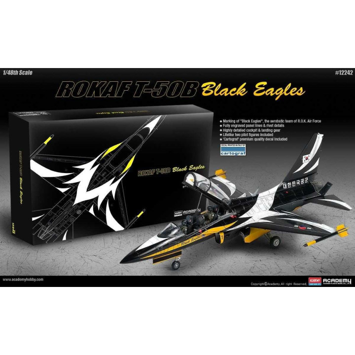 Model Kit letadlo 12242 - ROKAF T-50B "BLACK EAGLES" (1:48)