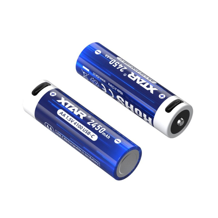 Lítiová batéria XTAR AA 1,5V 4100mWh s USB-C 4ks s káblom | RCsvet