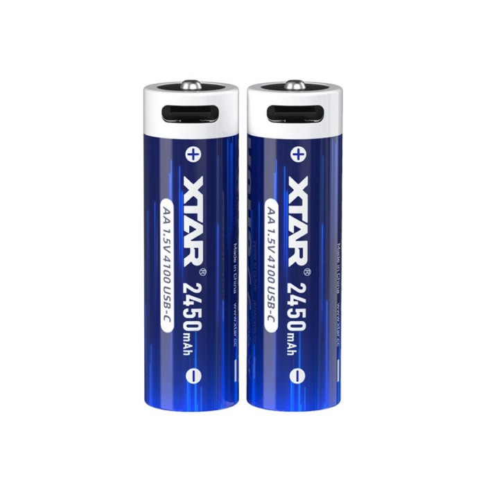 Lítiová batéria XTAR AA 1,5V 4100mWh s USB-C 4ks s káblom | RCsvet
