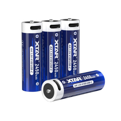 Lítiová batéria XTAR AA 1,5V 4100mWh s USB-C 4ks s káblom | RCsvet
