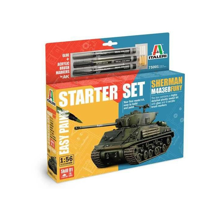 Model Set tank 75001 - M4A3E8 Sherman Fury (1:56)