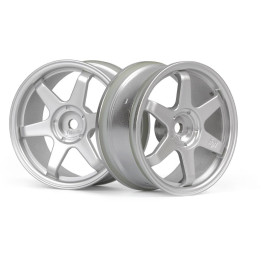 TE37 disky 26mm stříbrné (0mm offset) 2ks