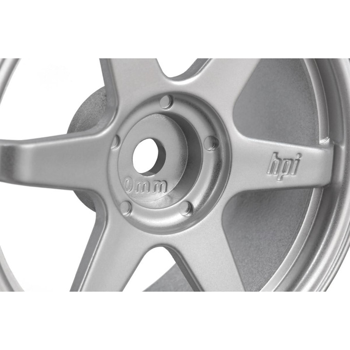 TE37 disky 26mm stříbrné (0mm offset) 2ks