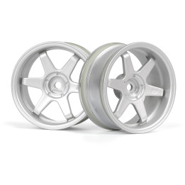 TE37 disky 26mm stříbrné (6mm offset) 2ks