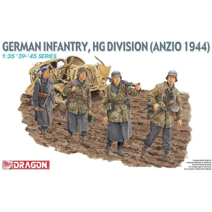 Model Kit figurky 6158 - GERMAN INFANTRY HG DIV ANZIO 1944 (1:35)