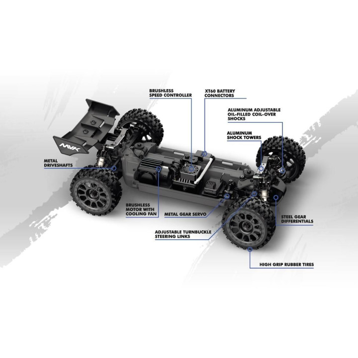 Buggy QByte XB Flux 1/12 – modrá