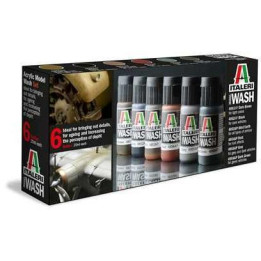 Sada akrylových barev 448AP - MODEL WASH 6ks