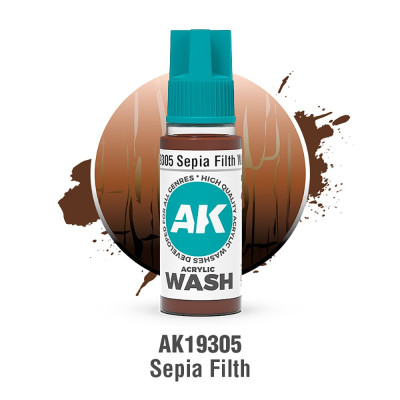 Sepia Filth Wash – Acrylic Wash 18 ml AK19305 | RCsvet