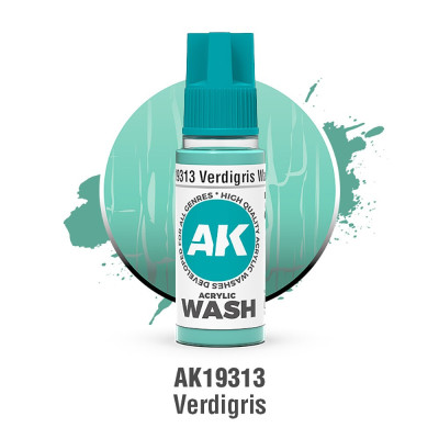 Verdigris Wash – Acrylic Wash 18 ml AK19313 | RCsvet