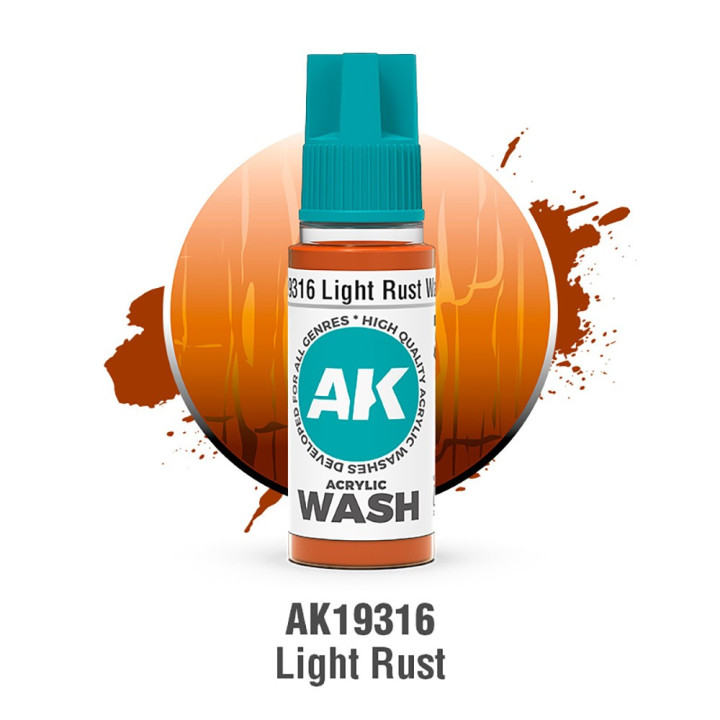 Light Rust Wash – Acrylic Wash 18 ml AK19316 | RCsvet