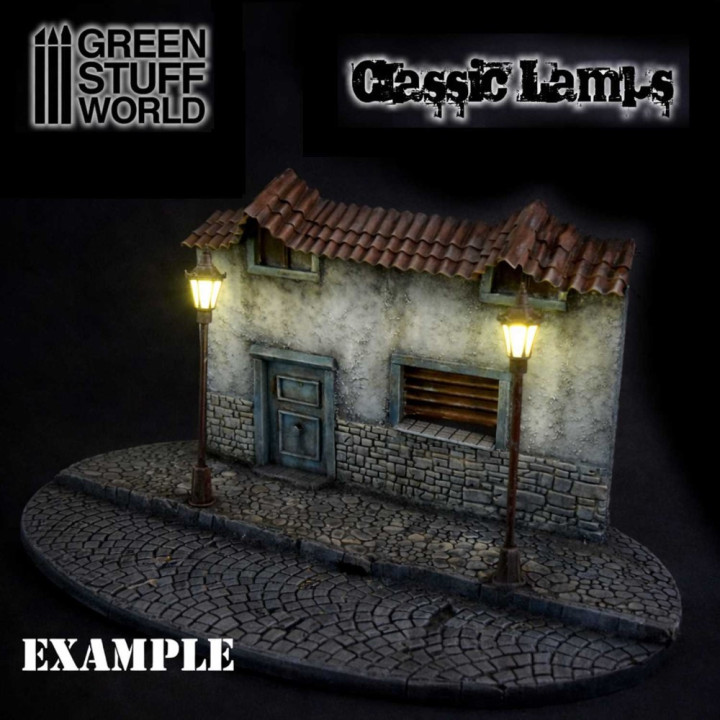 10x Classic Lamps with LED Lights / 10x klasické lampy s LED svetlami