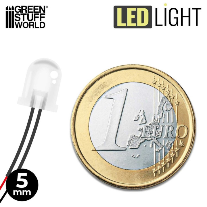 LEDs GREEN light - 5mm / LED diódy ZELENÁ - 5 mm 10ks