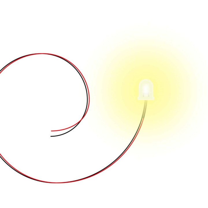 LEDs WARM WHITE light - 5mm / LED diódy TEPLÁ BIELA - 5 mm 10ks