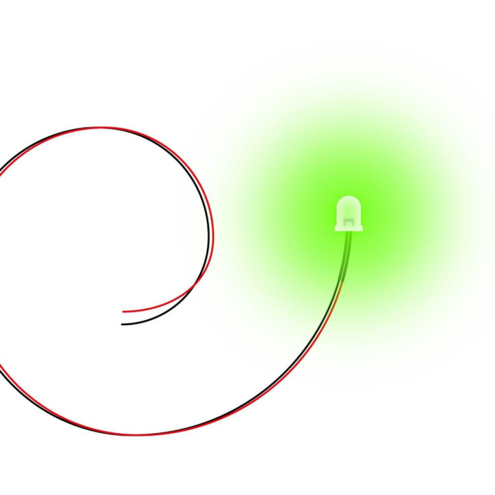 LEDs GREEN light - 3mm / LED diódy ZELENÁ - 3 mm 10ks