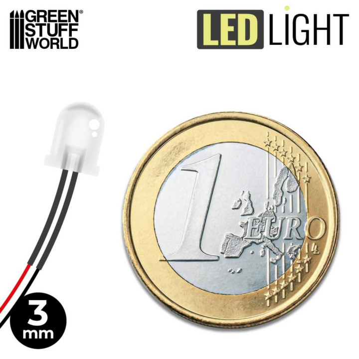 LEDs RED light - 3mm / LED diódy ČERVENÁ - 3 mm 10ks