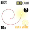 LED diódy TEPLÁ BIELA - 3 mm 10ks