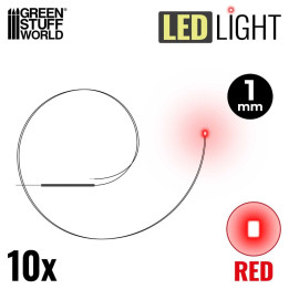 LEDs RED light - 1mm / LED diódy ČERVENÁ - 1 mm 10ks