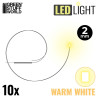LED diódy TEPLÁ BIELA - 2 mm 10ks