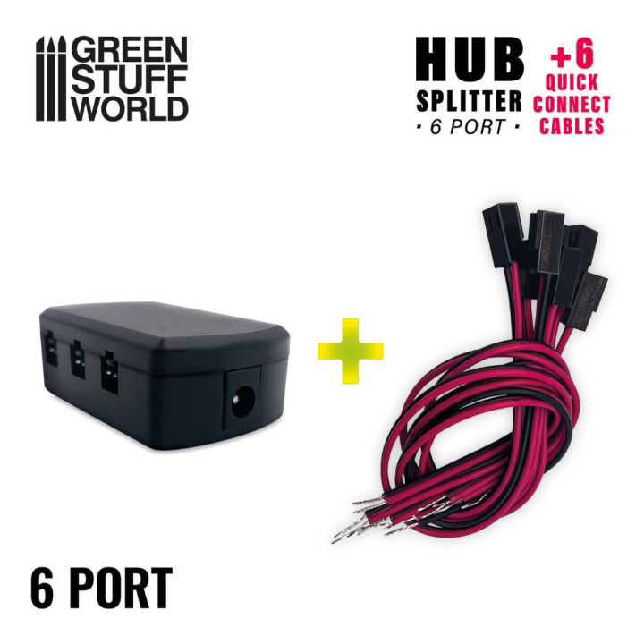 6-port HUB Splitter + 6 quick connect cables / 6-portový rozdeľovač HUB + 6 káblov na rých