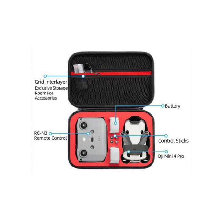 DJI Mini 4 Pro - přepravní pouzdro (Black/Red)