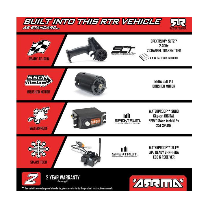 Arrma Gorgon 1:10 Smart RTR žlutá