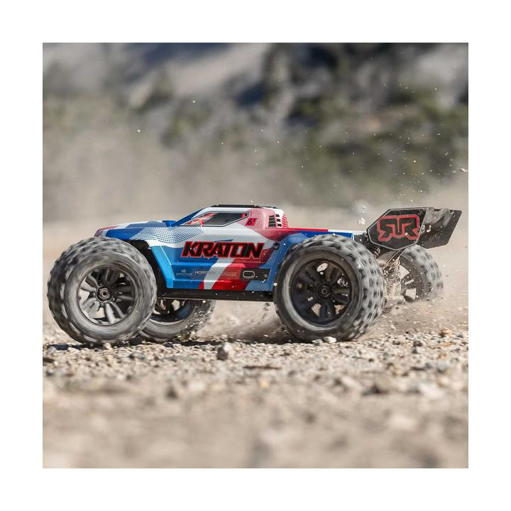 Arrma Kraton 6S V6 BLX 1:8 4WD RTR modrá/oranžová